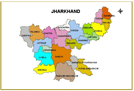Districts of Jharkhand District Wise Population Details